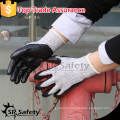 SRSAFETY 13 gauge black sandy nitrile dipping cut hand gloves/safety gloves